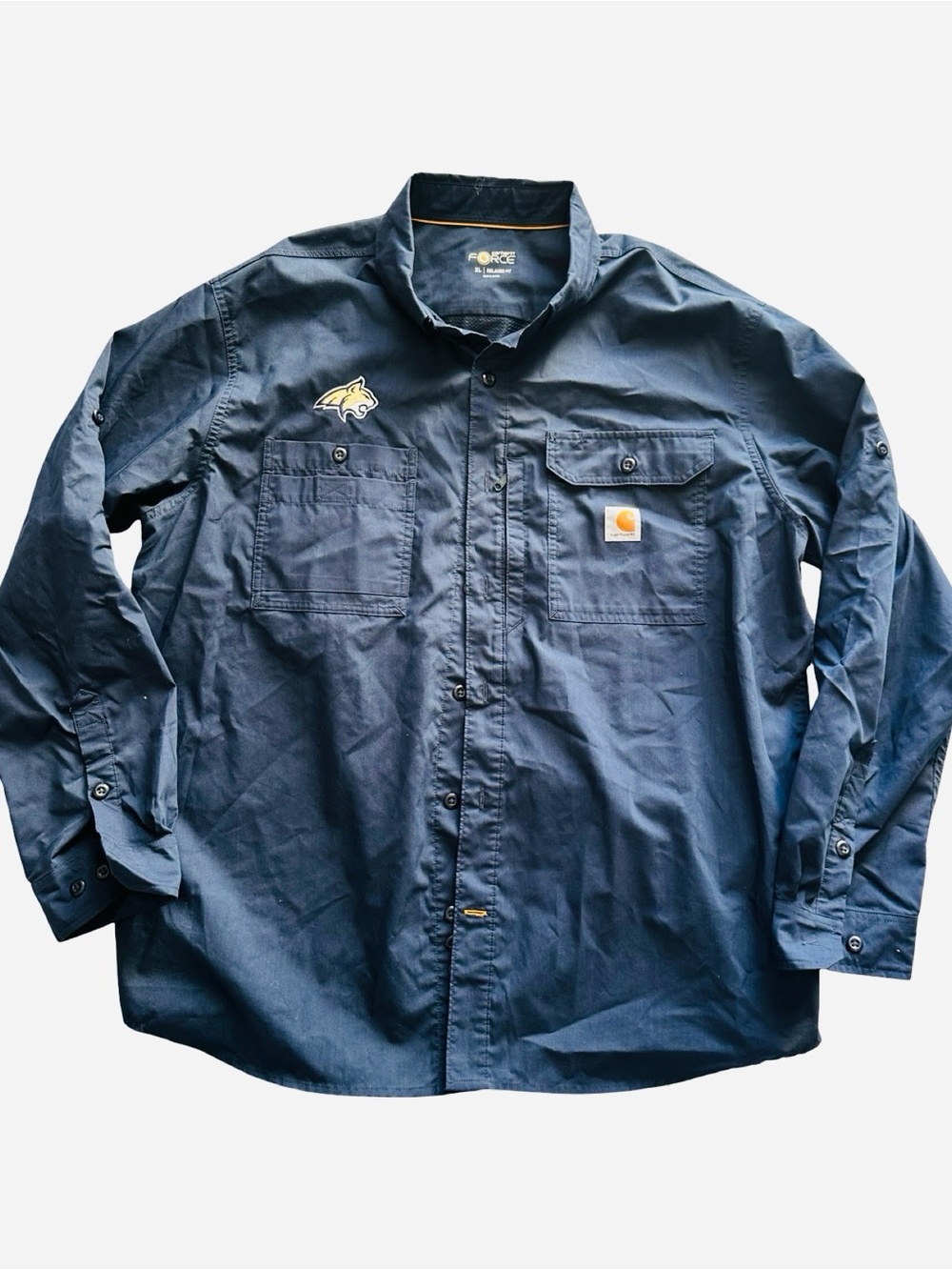 Nwot Carhartt Nice Navy Button-Front Work Shirt Jacket